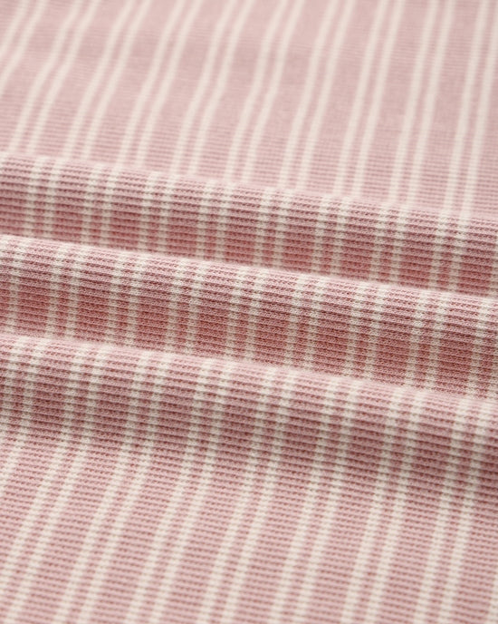 Knotted Gown + Hat - Dusty Rose Microstripe