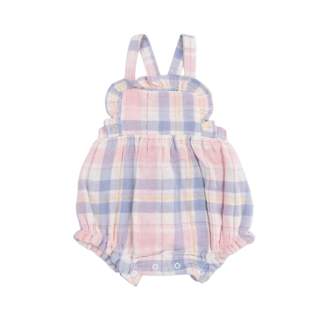 Pink Dusty Plaid Oxford Bubble