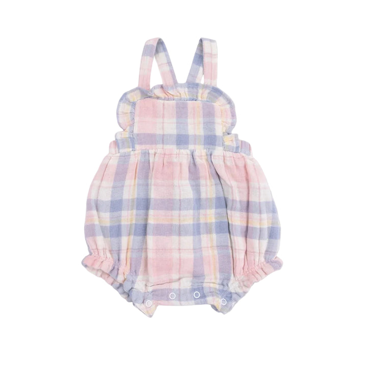 Pink Dusty Plaid Oxford Bubble