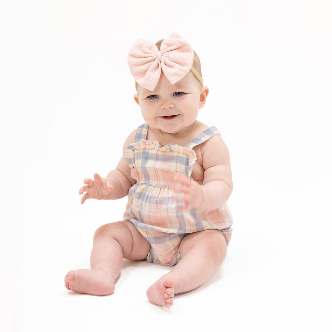 Pink Dusty Plaid Oxford Bubble