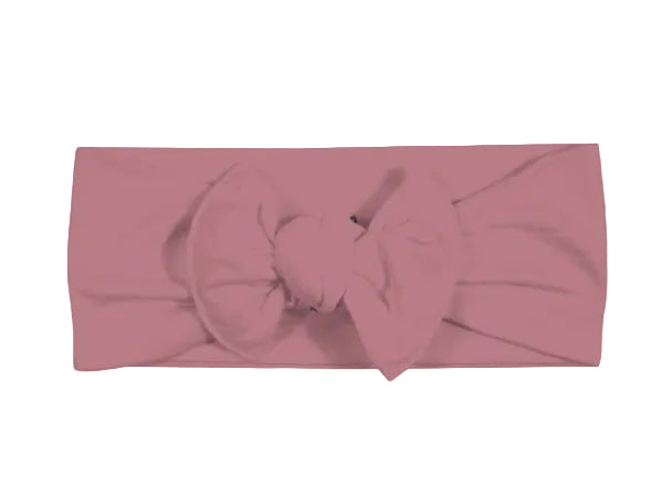 Bamboo Muslin Tiny Bow in Dusty Rose