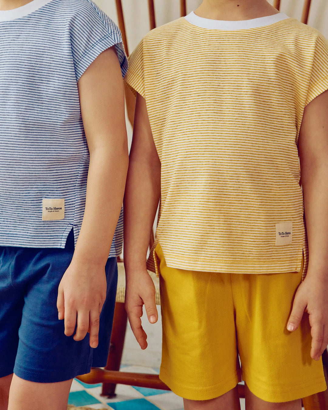 Davin Striped Tee & Solid Shorts Set