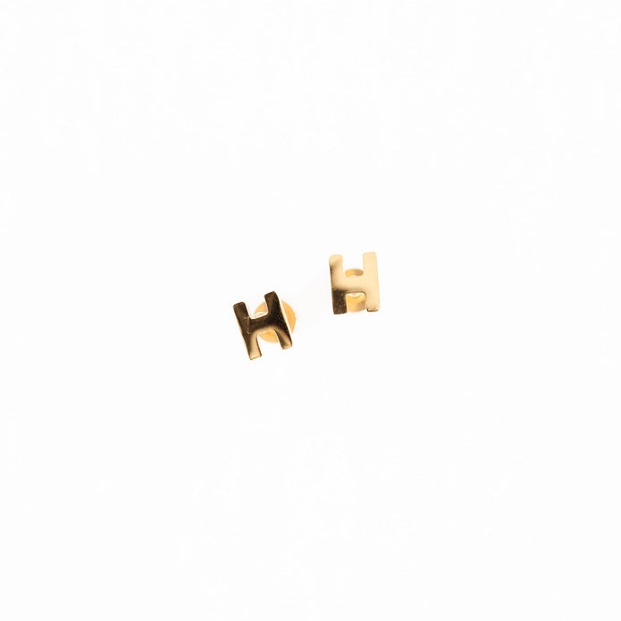 Hypoallergenic Gold Letter Studs
