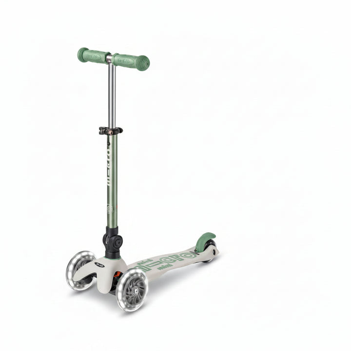 Micro Mini Foldable ECO LED Scooter - Pistachio Green