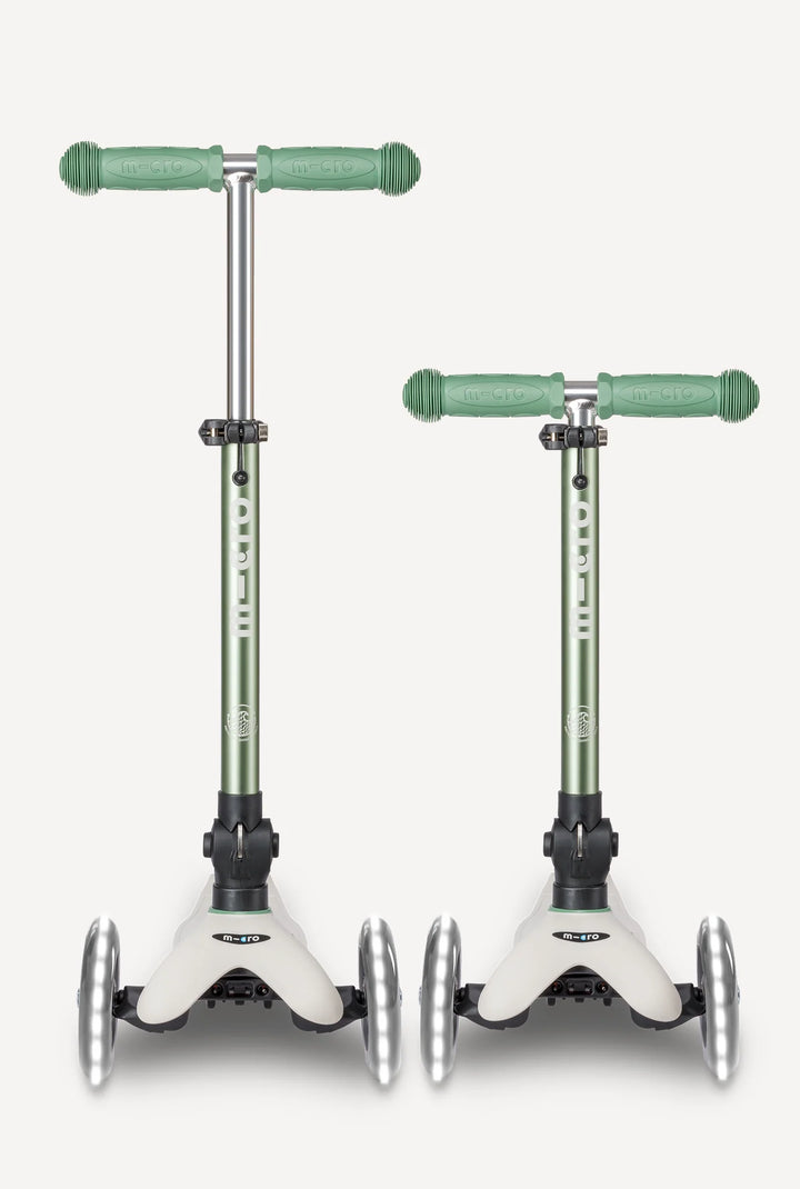 Micro Mini Foldable ECO LED Scooter - Pistachio Green