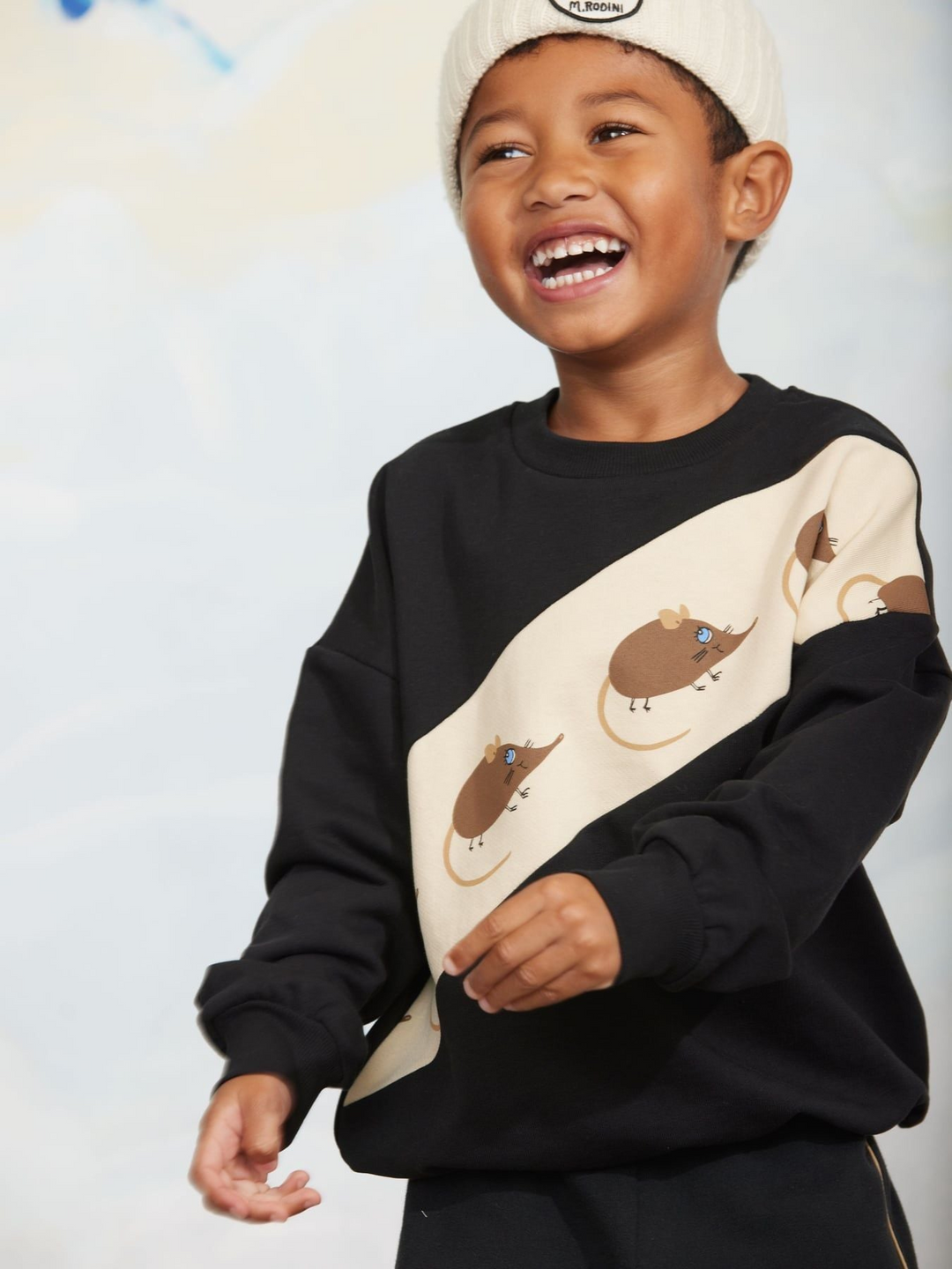 Panel Sweatshirt - Black Elephant Shrew