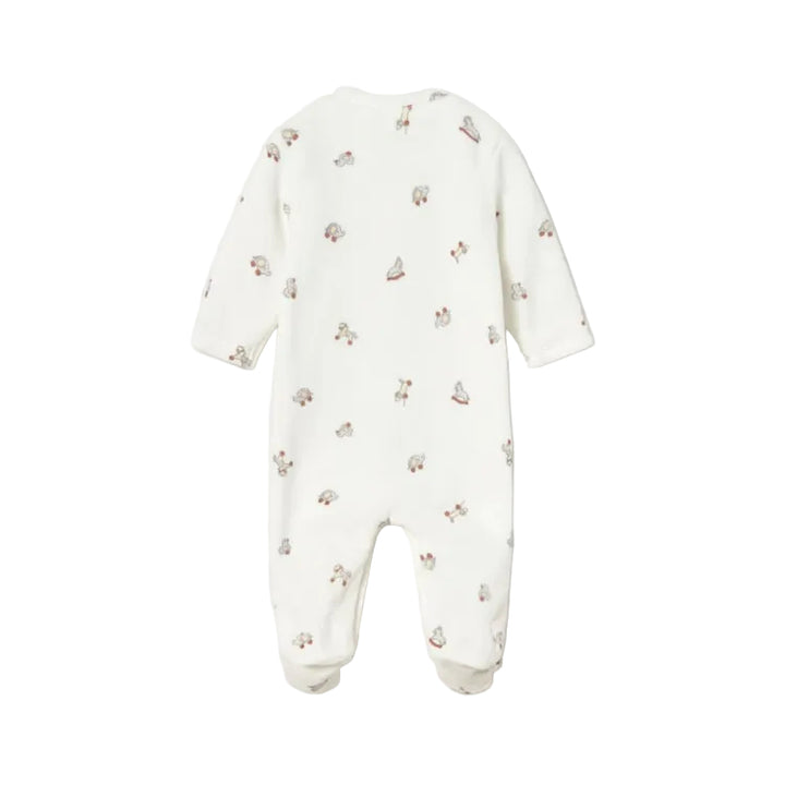 Elephants on Wheels Velour Romper
