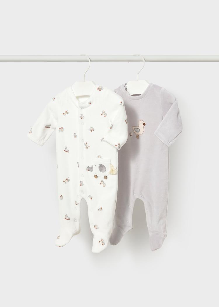 Elephants on Wheels Velour Romper