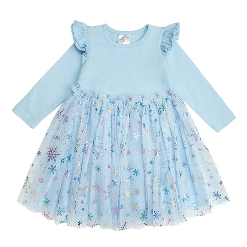 Snow Shimmer L/S Tutu Dress