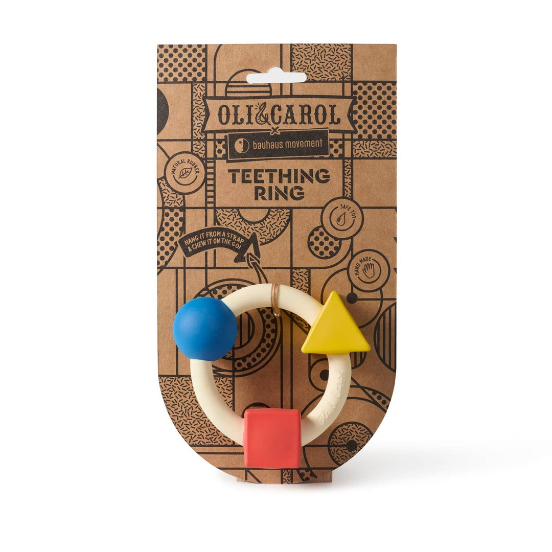 Bauhaus Teething Ring, Primary Colors