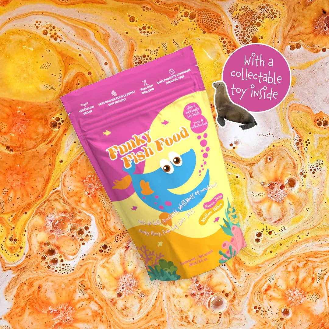 Funky Fish Food Foaming Bath Salt - Mellow Yellow