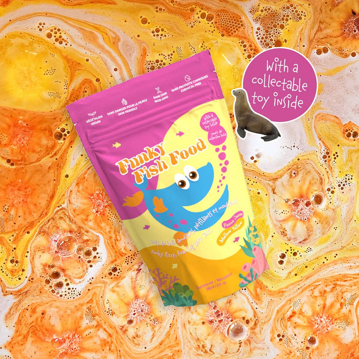 Funky Fish Food Foaming Bath Salt - Mellow Yellow