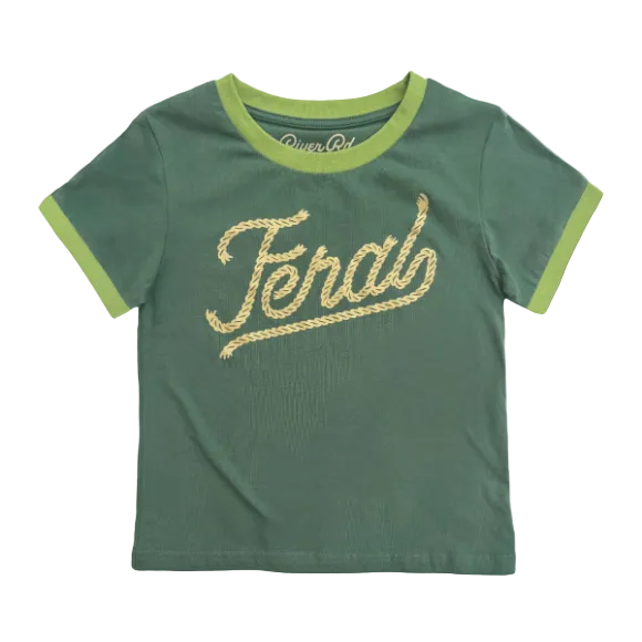 Feral Vintage Ringer Tee - Forest