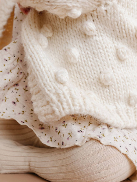 Cream Popcorn Cardigan