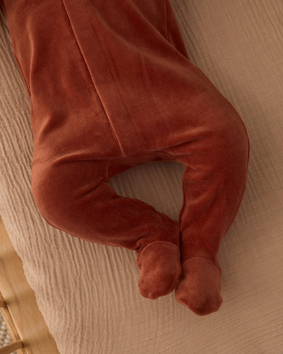Hidden Snap Footie - Redwood
