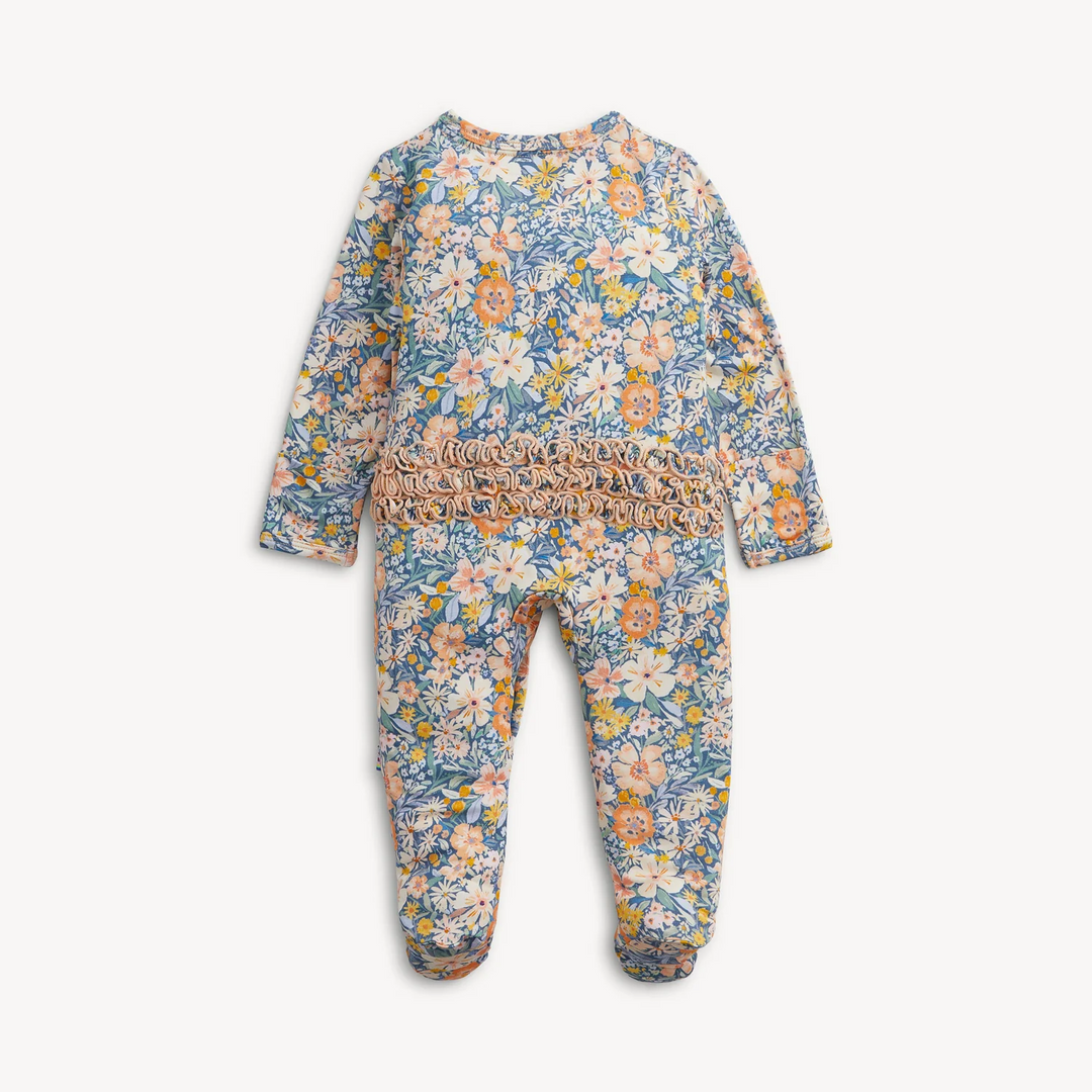 Modal Ruffle Footie - Flora