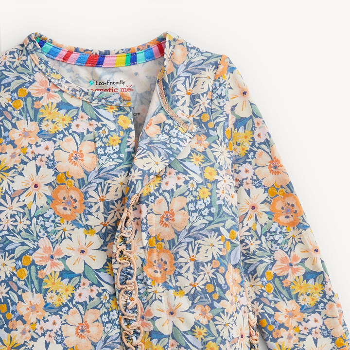 Modal Ruffle Footie - Flora
