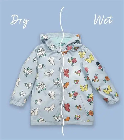 Flower and Butterfly Color Changing Raincoat