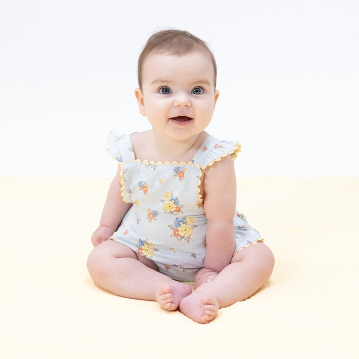Country Stitch Floral Ric Rac Sunsuit