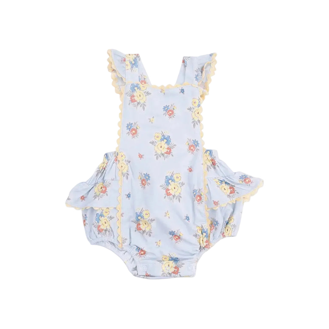 Country Stitch Floral Ric Rac Sunsuit