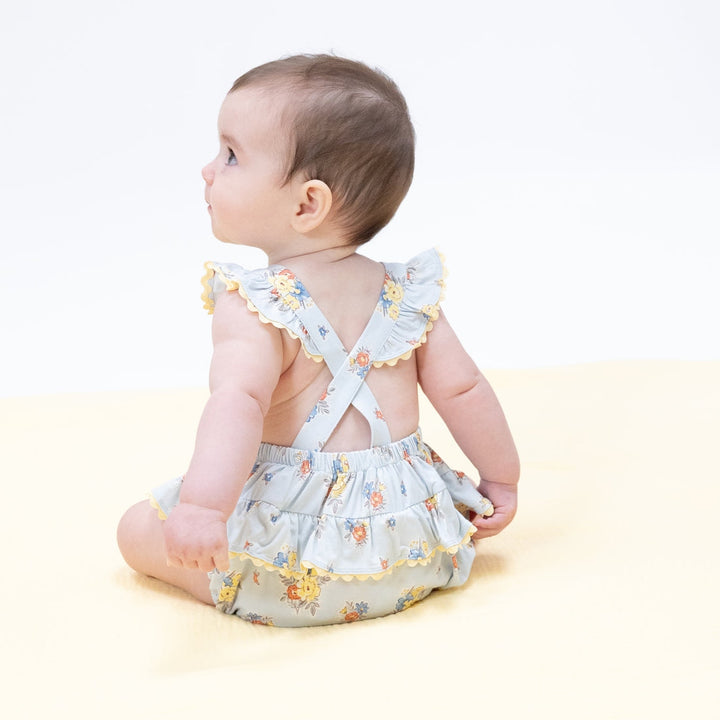 Country Stitch Floral Ric Rac Sunsuit