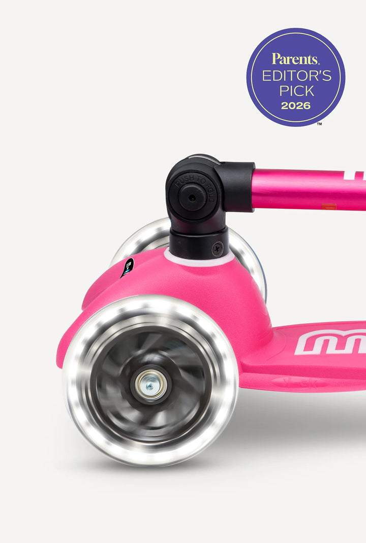 Micro Mini Foldable LED Scooter - Pink