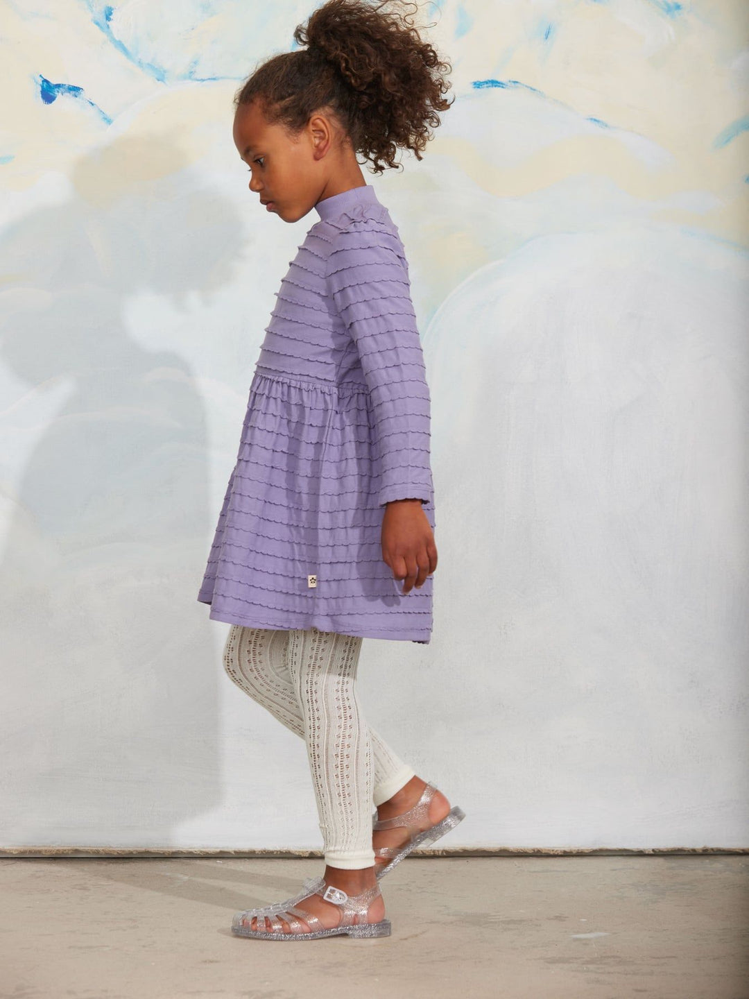 Textured Frill L/S Dress