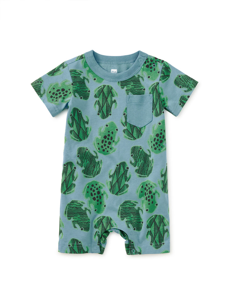 Hopalong Frogs Pocket Shortie Baby Romper