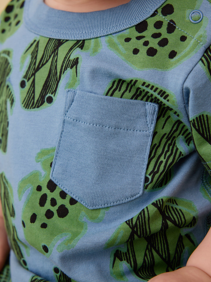 Hopalong Frogs Pocket Shortie Baby Romper