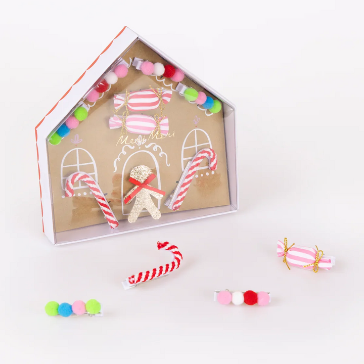 Gingerbread House Hair Clips