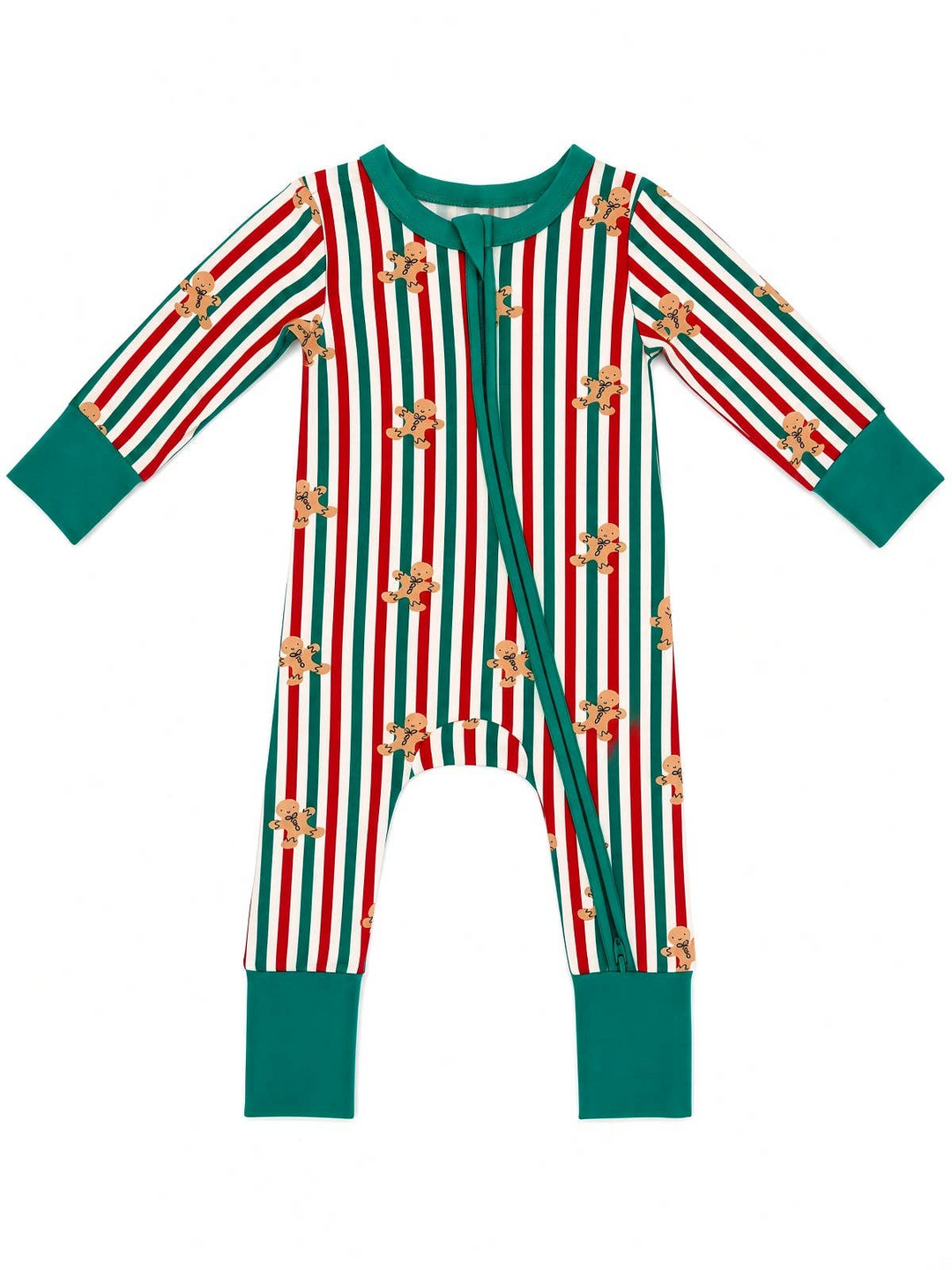 2-Way Zipper Romper - Gingerbread Lane