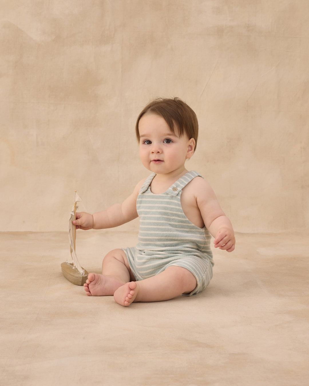 Seafoam Terry Stripe Gio Romper