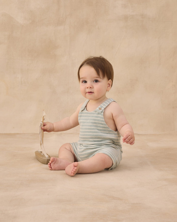 Seafoam Terry Stripe Gio Romper