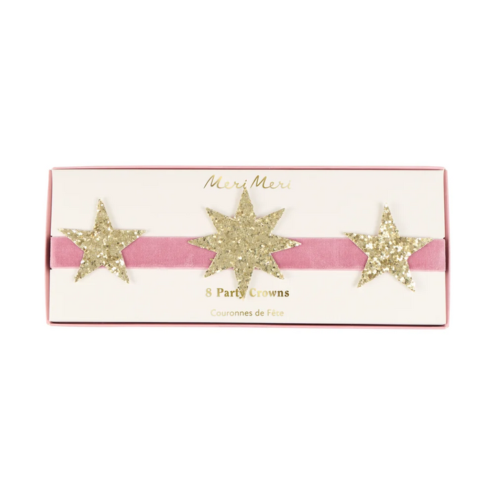 Celestial Glitter Star Party Crowns