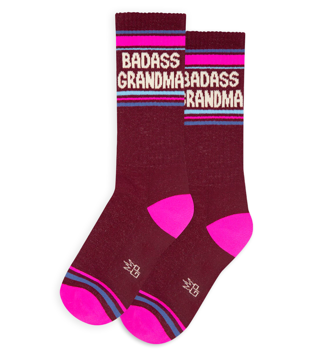 Badass Grandma  Gym Crew Socks