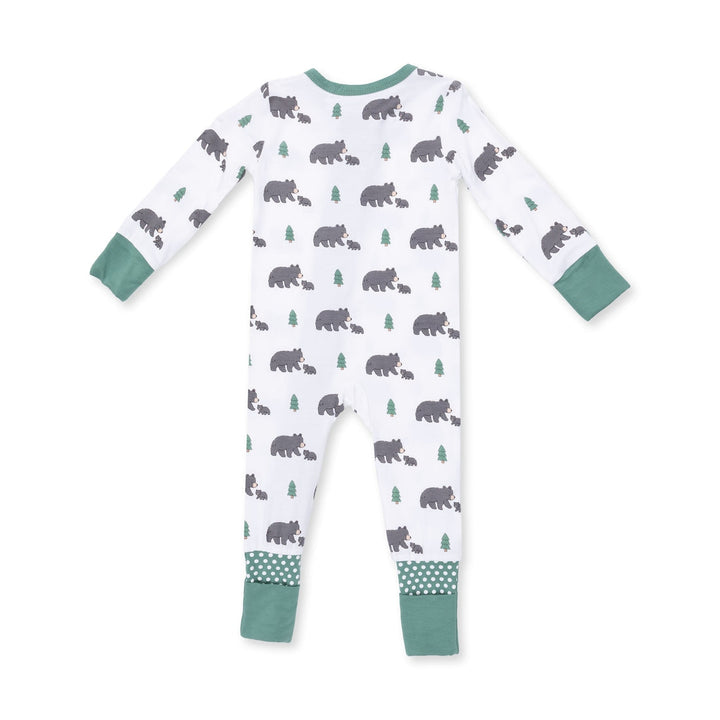 Convertible Romper - Green Black Bears