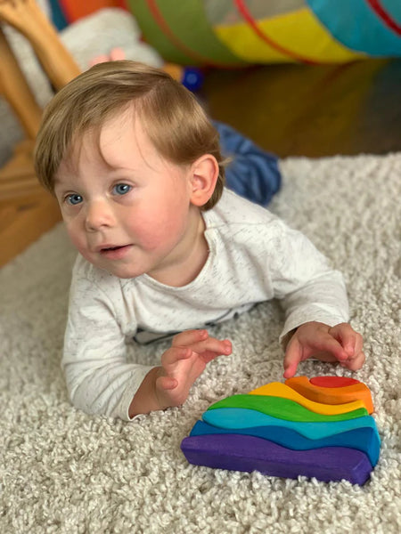 Wooden Waves Rainbow Stacker Toy