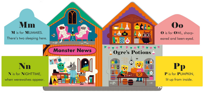 Halloween Street: A Fold-Out, Lift-the-Flap ABC Book