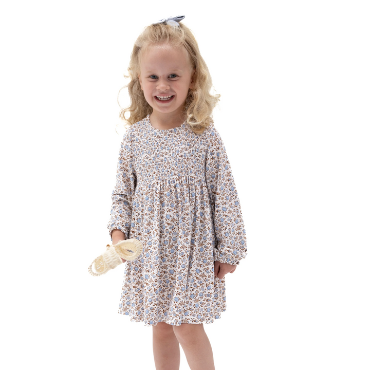 Smocked Bodice Dress + Bloomer - Hazel Floral