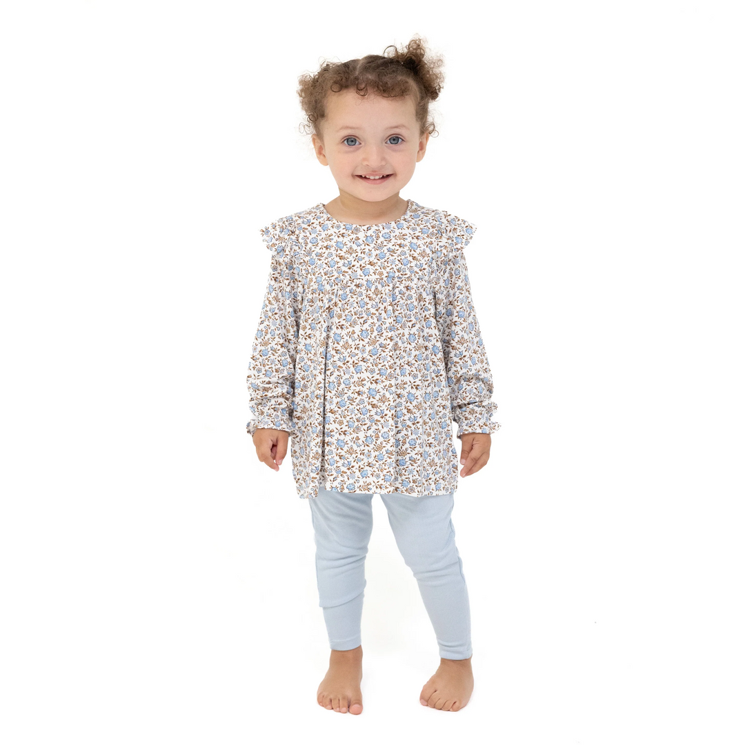 Ruffle Tunic with Leggings - Hazel Floral