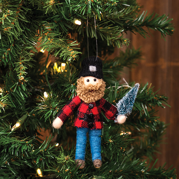 Lumberjack Felted Ornament