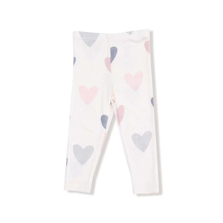 Hearts French Terry Puffy L/S Oversize Sweatshirt + Leggings