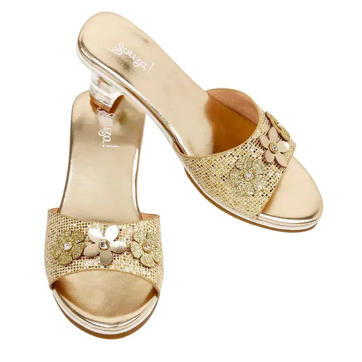 Ellina Gold High Heel Slipper