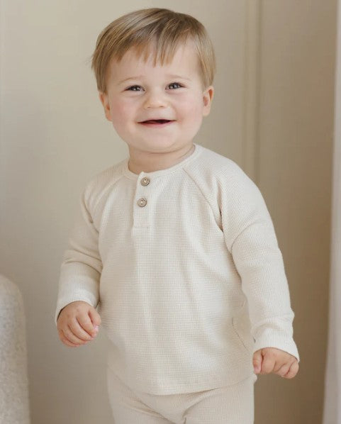 Henley Knit Top - Natural