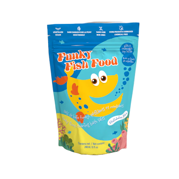 Funky Fish Food Foaming Bath Salt - Hullabaloo Blue