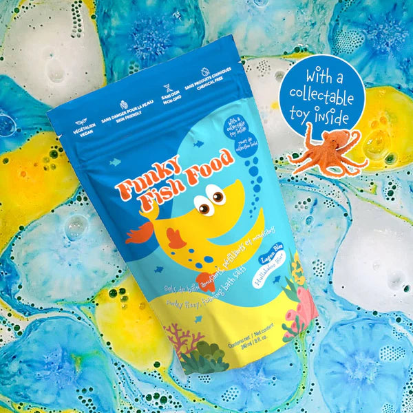 Funky Fish Food Foaming Bath Salt - Hullabaloo Blue