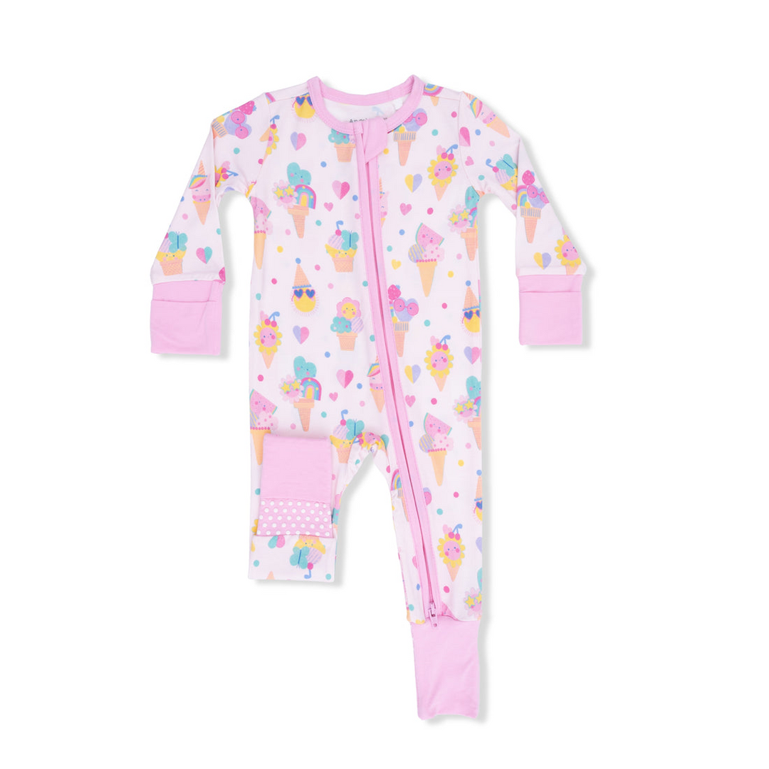 Pink Ice Cream Fun Crew Convertible Romper