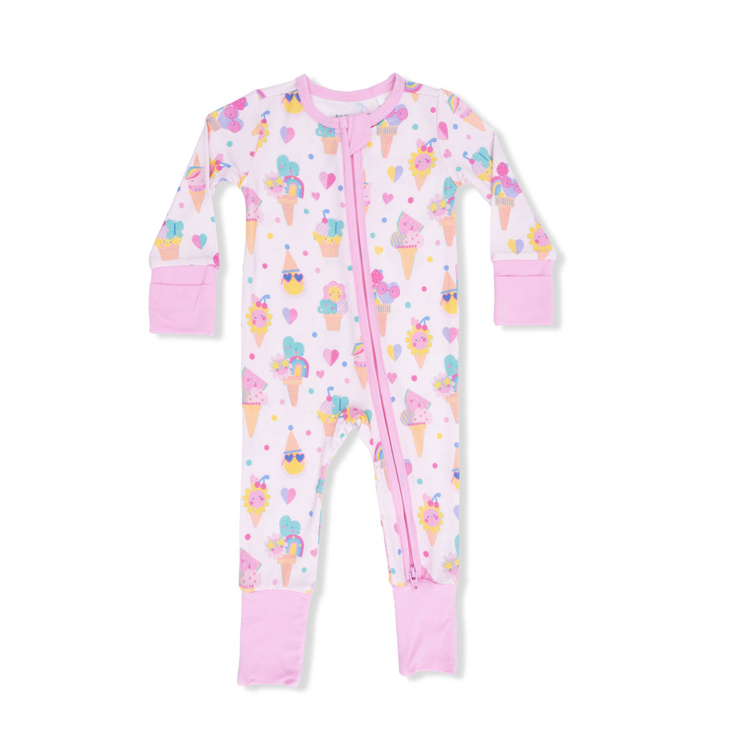 Pink Ice Cream Fun Crew Convertible Romper