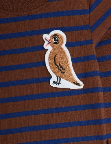 Brown Stripe Bird Patch Baby Set