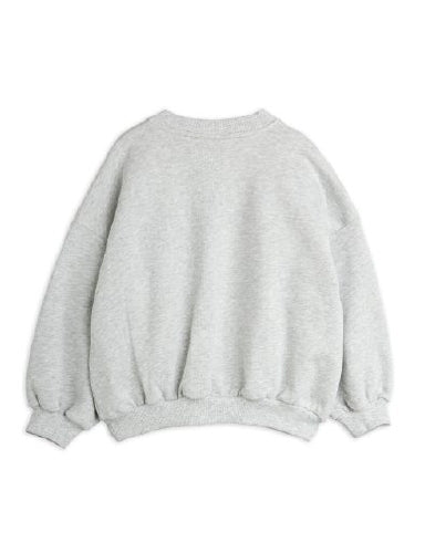 Grey Melange Bear Chenille Sweatshirt
